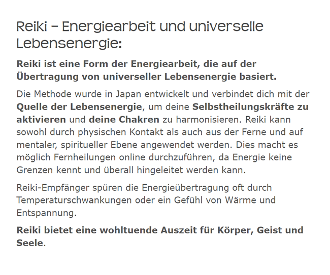 universelle Lebensenergie, Spirituelle Lebensberatung mit Reiki / Kundalini für 69117 Heidelberg
